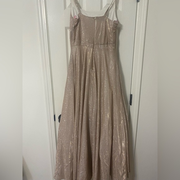 Blush Prom Rose Gold Shimmer formal dress - Picture 5 of 6